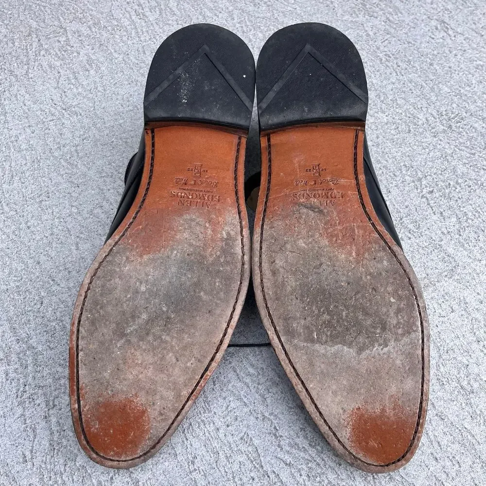 Allen Edmonds Boulevard Punched Cap Toe Dress Shoes Black Size 13D
